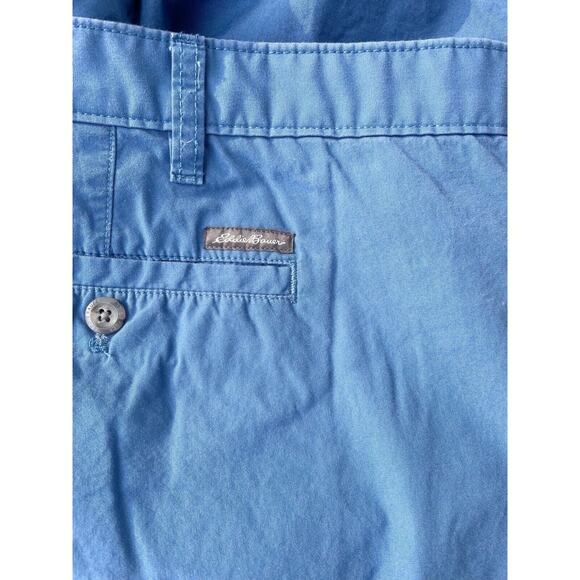 Eddie Bauer Shorts Mens 46T 46 Tall Blue Chino 100% Cotton Flat Front Classic - Picture 3 of 4
